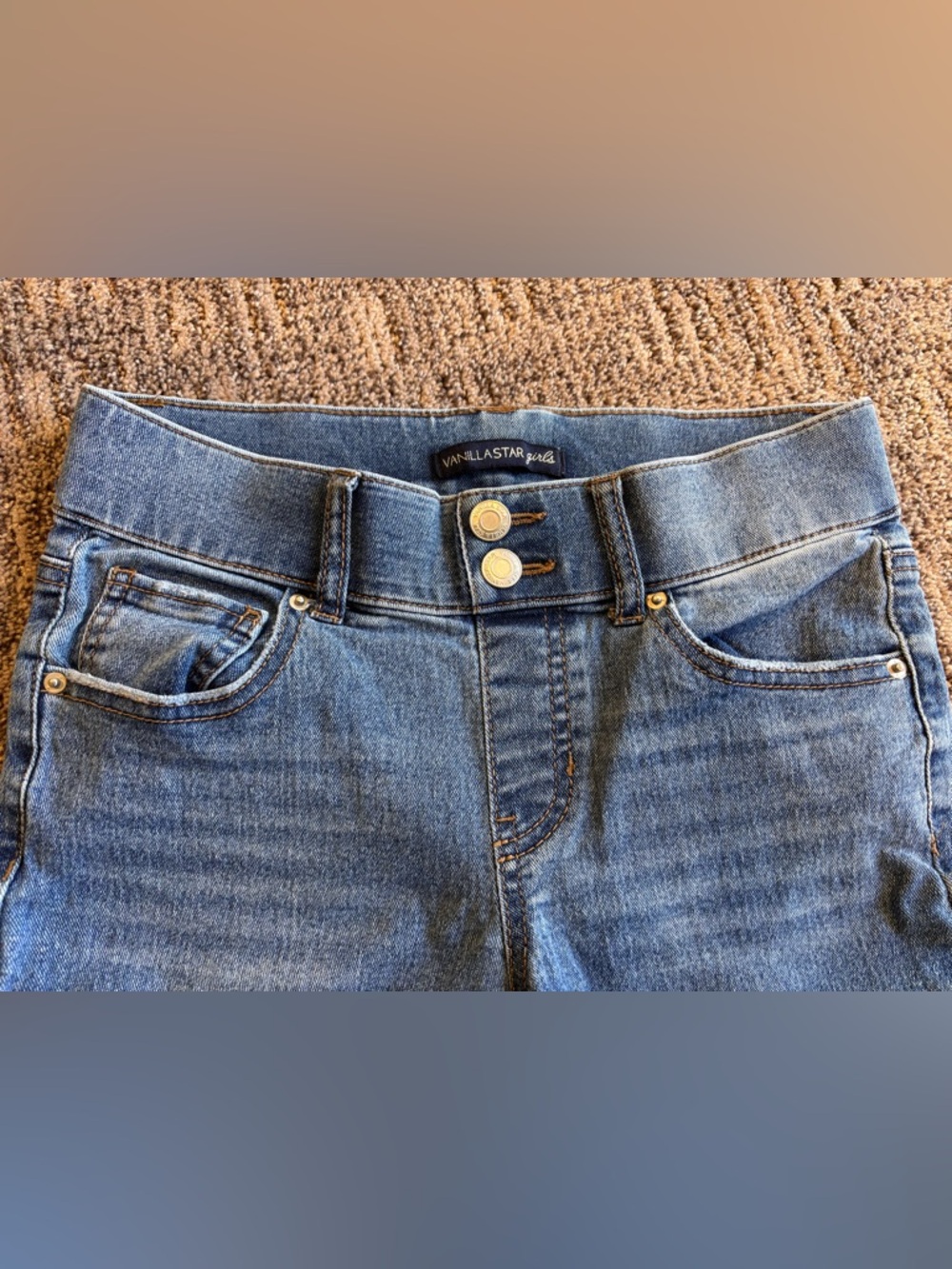 Girls Size 12 Flared Stretch Denim Jeans - Picture 2 of 5